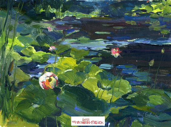 'Lotus Pond' by Lori Eslick. www.EslickART.com